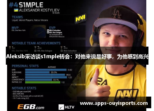 Aleksib采访谈s1mple转会：对他来说是好事，为他感到高兴